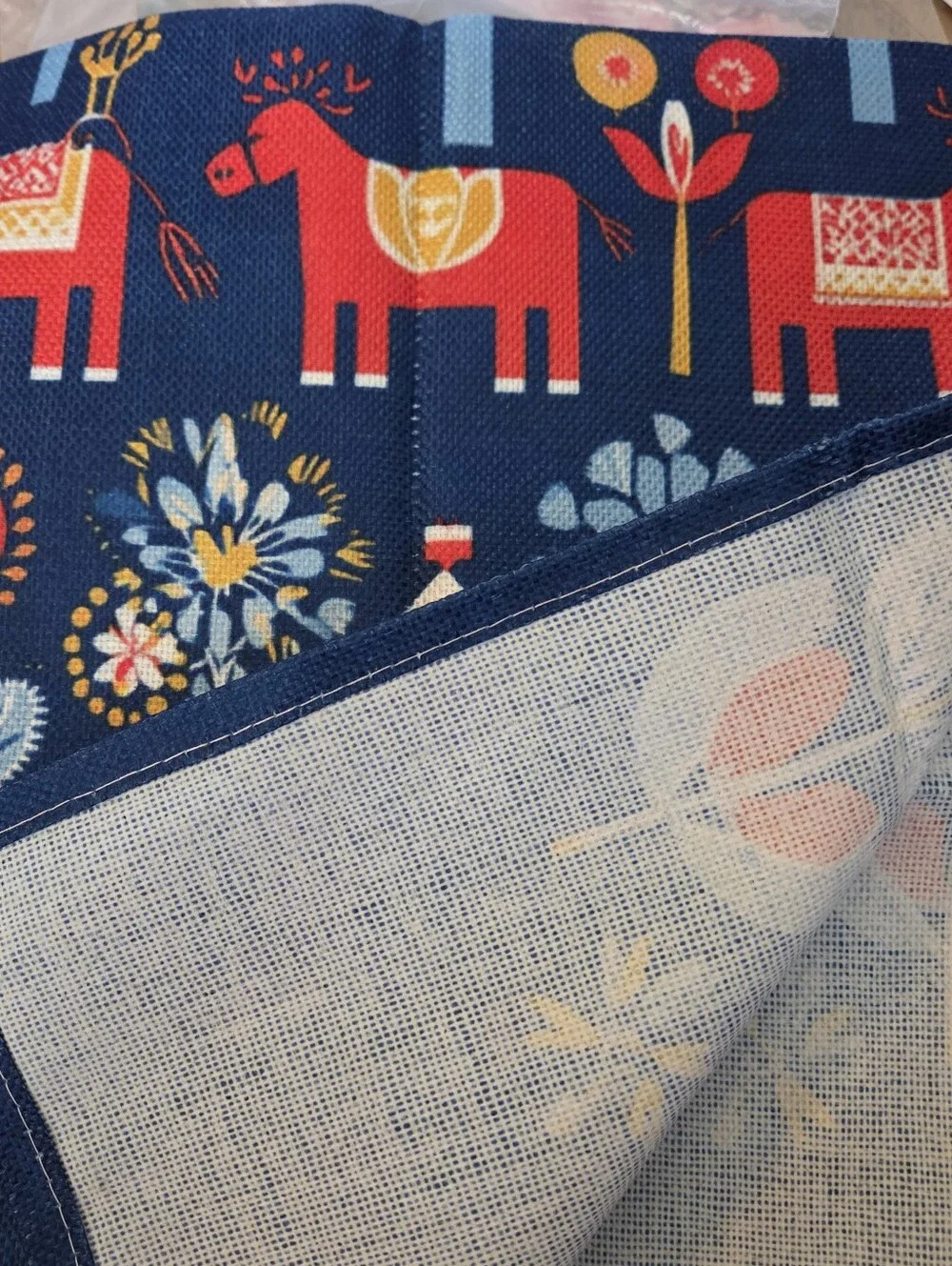 New Christmas Table Runner Dala Dalarna Horse Swedish Scandinavian Folk Art